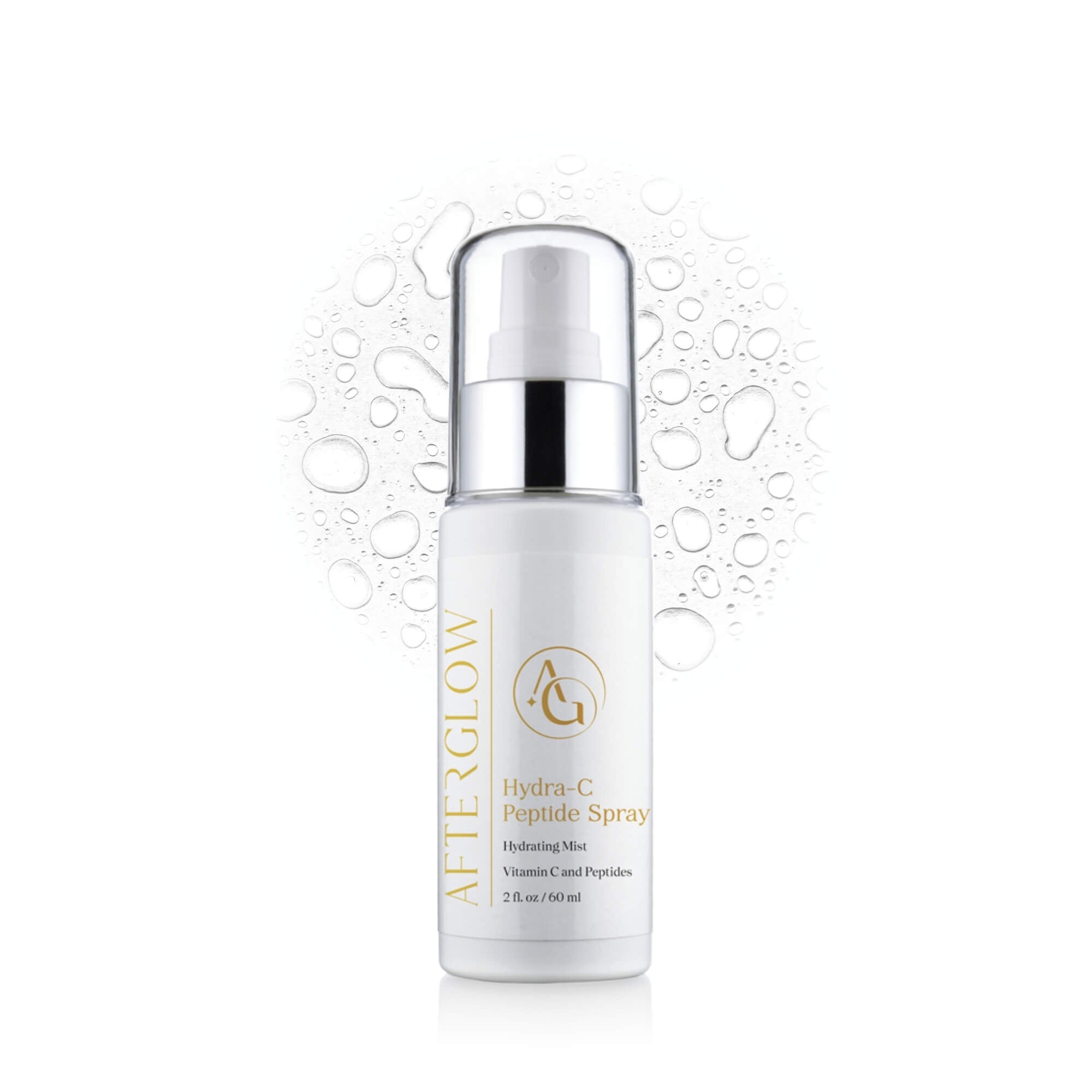 Afterglow Hydra-C Peptide Spray bottle on a white background