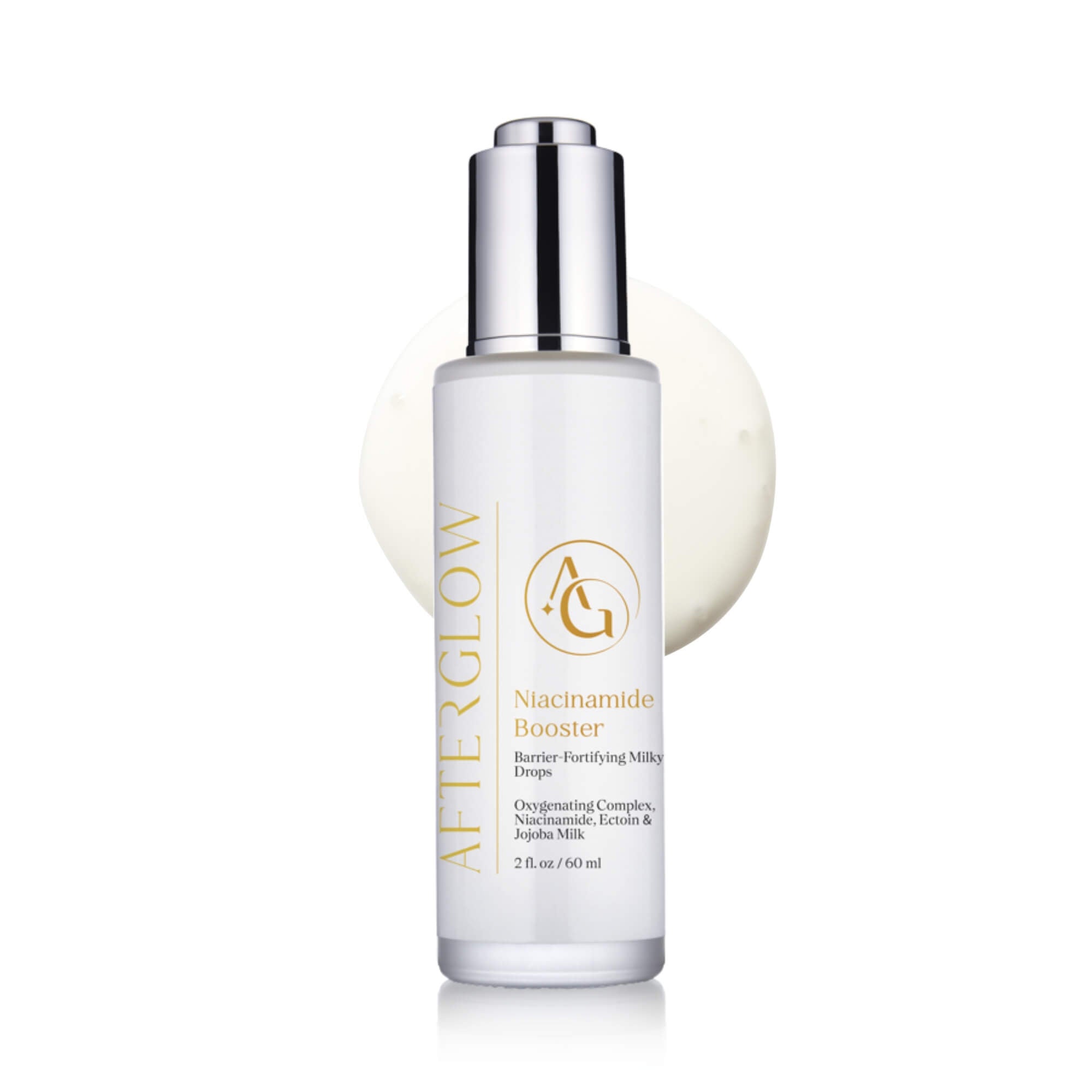 A small product by Afterglow skincare products called, 'niacinamide booster'.